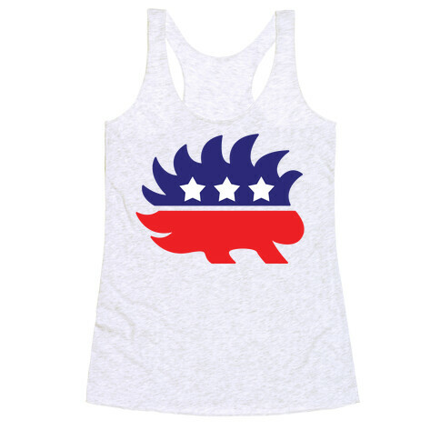 Libertarian Mascot Racerback Tank Top