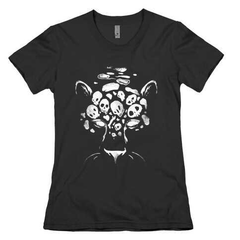 Spooky Skulls Jaguar Womens T-Shirt