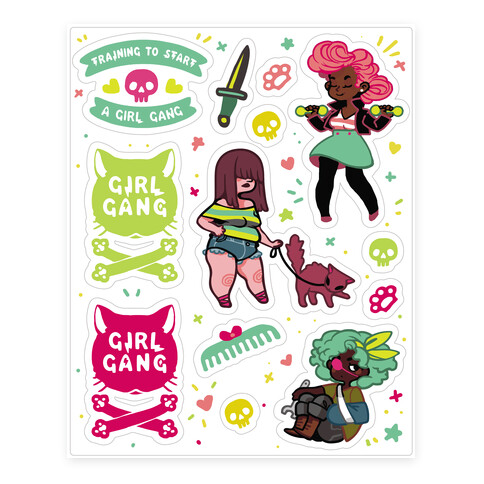 Girl Gang  Stickers and Decal Sheet