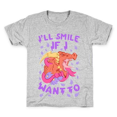I'll Smile if I Want To! Kids T-Shirt