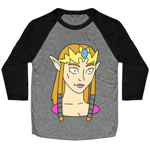 Zelda Face Parody Baseball Tee