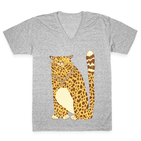 Big Chill Cat V-Neck Tee Shirt