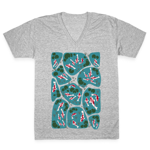 Koi Ponds V-Neck Tee Shirt