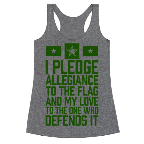 I Pledge Allegiance To The Flag (Army) Racerback Tank Top