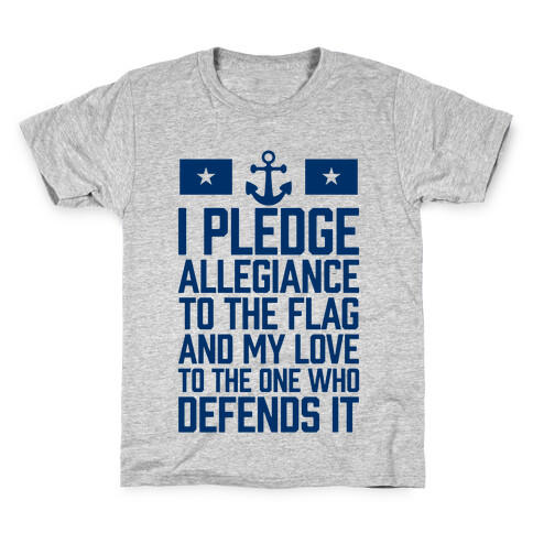 I Pledge Allegiance To The Flag (Navy) Kids T-Shirt