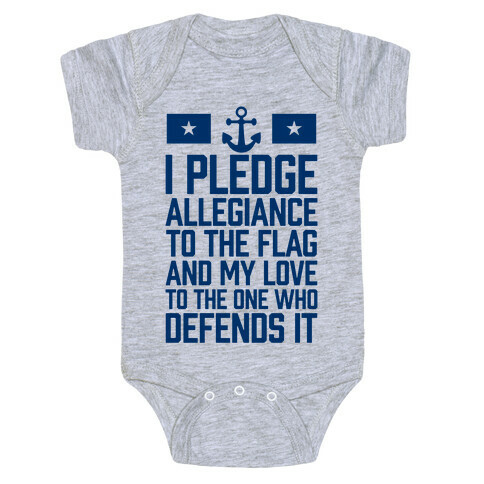 I Pledge Allegiance To The Flag (Navy) Baby One-Piece