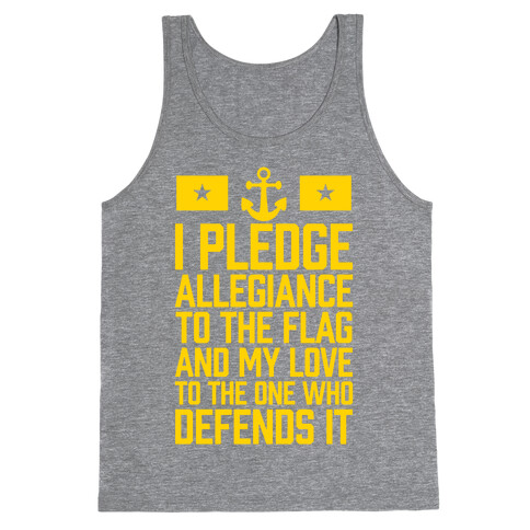 I Pledge Allegiance To The Flag (Navy) Tank Top