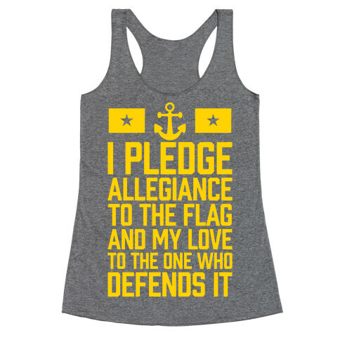 I Pledge Allegiance To The Flag (Navy) Racerback Tank Top