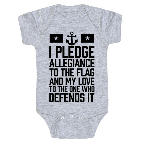 I Pledge Allegiance To The Flag (Navy) Baby One-Piece