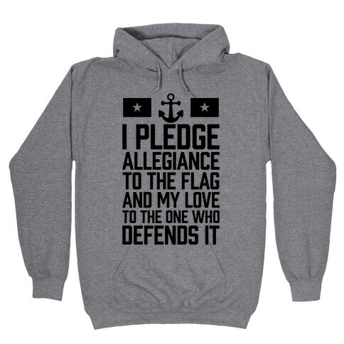 I Pledge Allegiance To The Flag (Navy) Hooded Sweatshirt