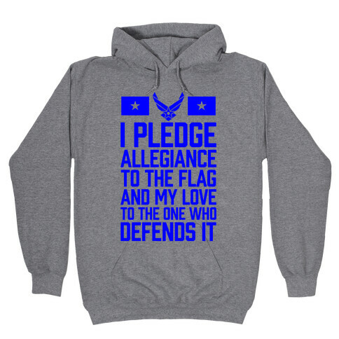 I Pledge Allegiance To The Flag (Air Force) Hooded Sweatshirt