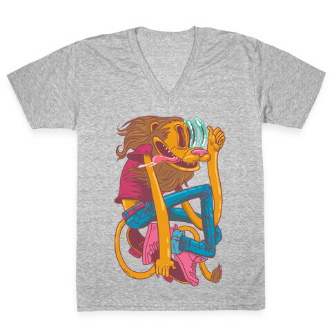 Rad Lion V-Neck Tee Shirt
