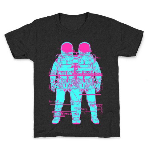 Twin Astronaut Glitch Kids T-Shirt