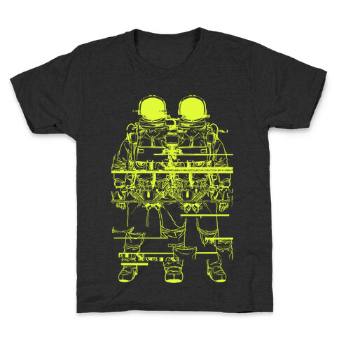 Twin Astronaut Glitch Kids T-Shirt