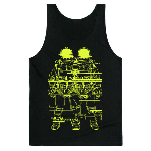 Twin Astronaut Glitch Tank Top