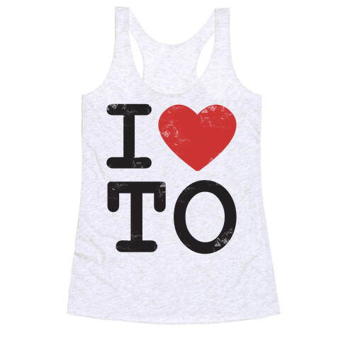 I Love Toronto Ontario Racerback Tank Top