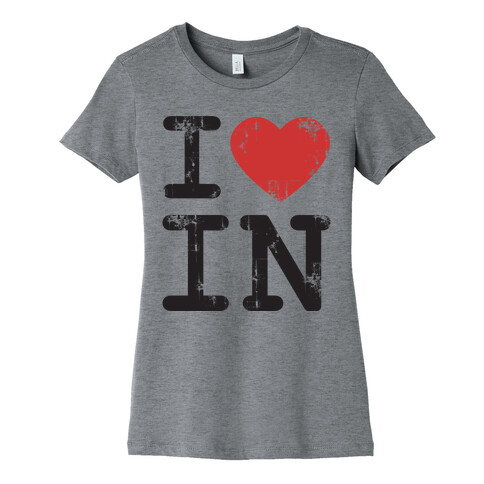 I Love Indiana Womens T-Shirt