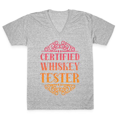 Certified Whiskey Tester V-Neck Tee Shirt