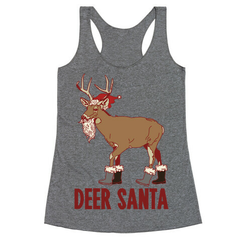 Deer Santa Racerback Tank Top