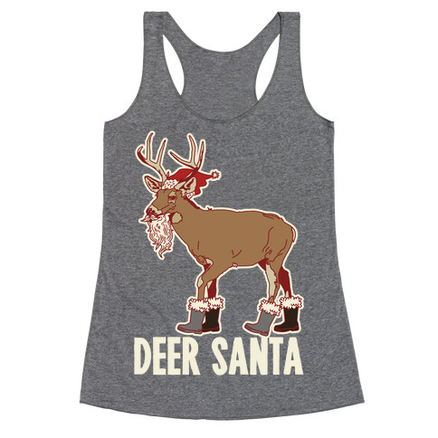 Deer Santa Racerback Tank Top