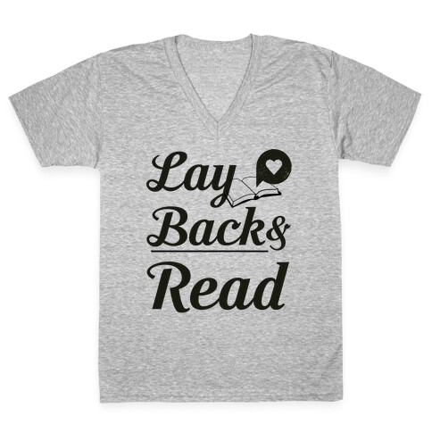 Lay Back And Read V-Neck Tee Shirt