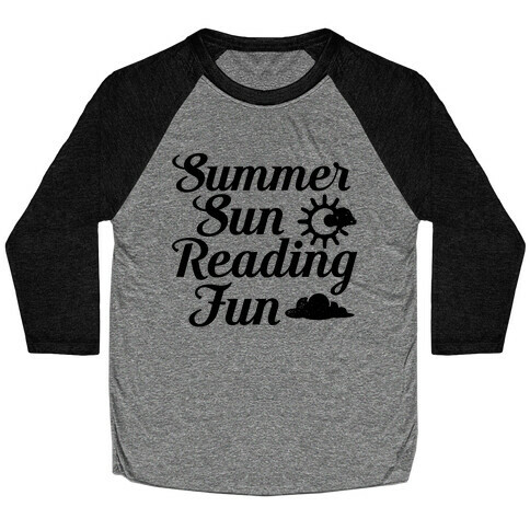 Summer Sun Reading Fun Baseball Tee