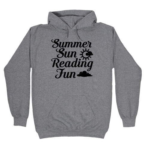 Summer Sun Reading Fun Hooded Sweatshirt