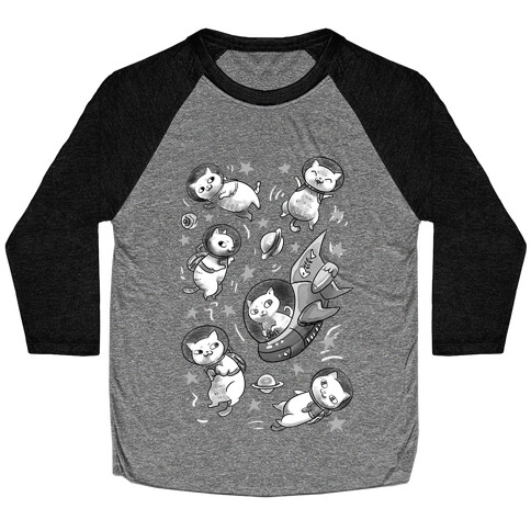 Cats In Space Baseball Tee