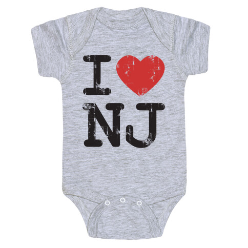 I Love New Jersey Baby One-Piece