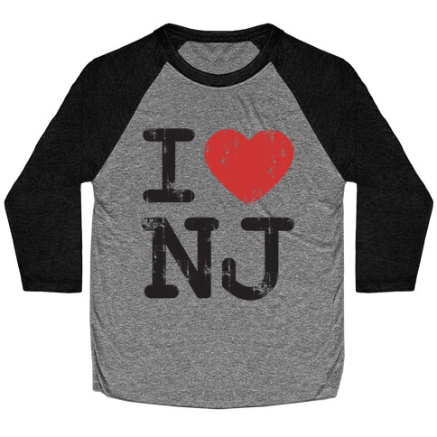 I Love New Jersey Baseball Tee