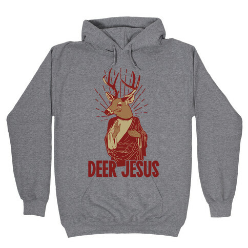 Deer Jesus Hooded Sweatshirt