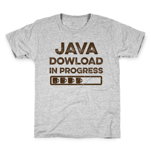 Java Download In Progress Kids T-Shirt