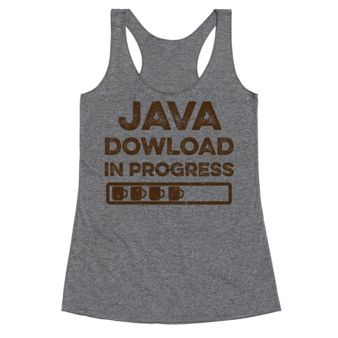 Java Download In Progress Racerback Tank Top