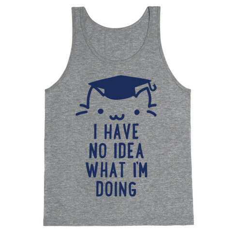 Graduation Cat Tank Top