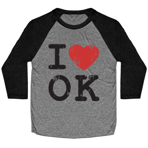 I Love Oklahoma Baseball Tee