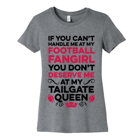 Football Fangirl & Tailgate Queen Womens T-Shirt