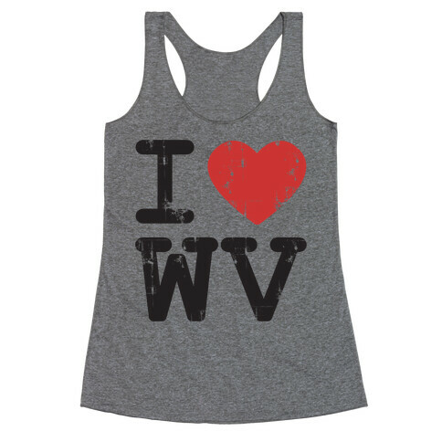 I Love West Virginia Racerback Tank Top