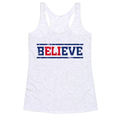 Believe in Eli Racerback Tank Top