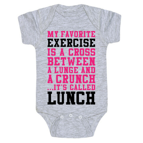 Lunge Crunch Lunch Baby One-Piece