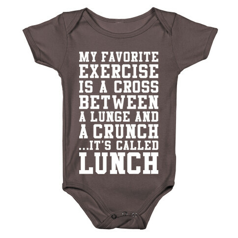 Lunge Crunch Lunch Baby One-Piece