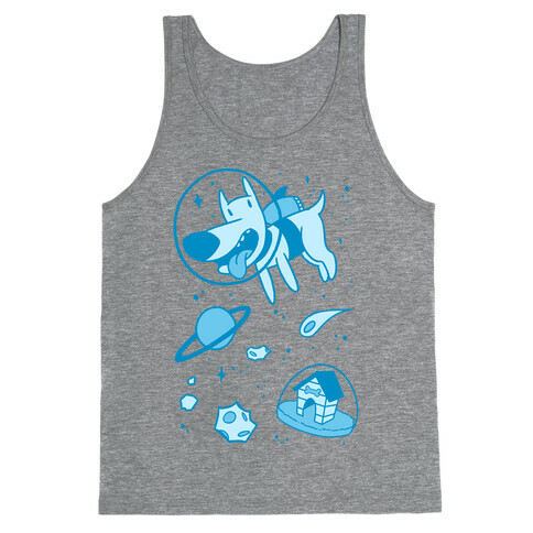 Blast Off Space Dog Tank Top