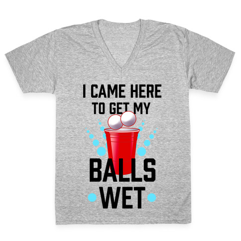 I Came Here to Get My Balls Wet V-Neck Tee Shirt