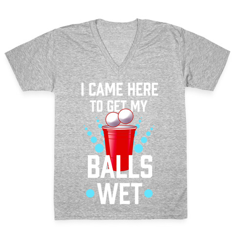 I Came Here to Get My Balls Wet V-Neck Tee Shirt