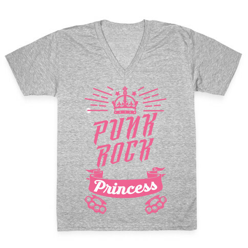 Punk Rock Princess V-Neck Tee Shirt