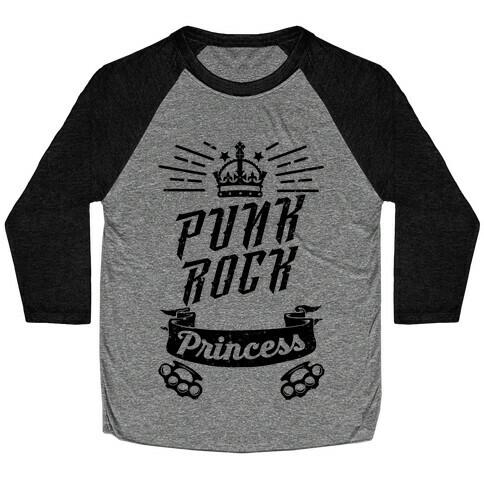 Punk Rock Princess Baseball Tee