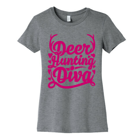 Deer Hunting Diva Womens T-Shirt