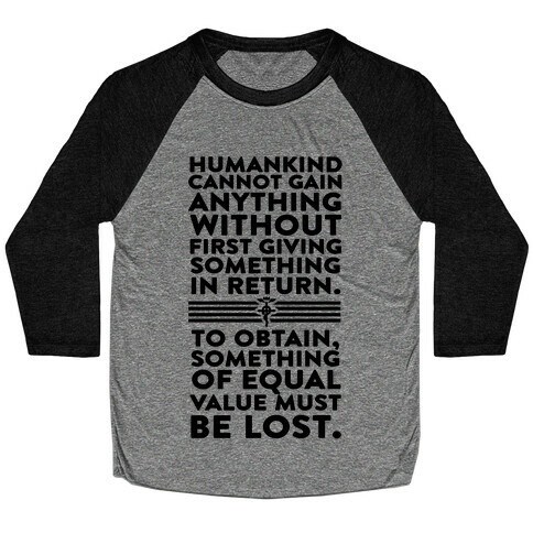 The First Law of Alchemy Baseball Tee