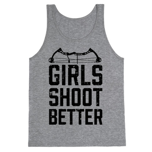 Girls Shoot Better (Bow) Tank Top