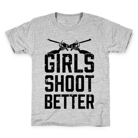 Girls Shoot Better (Rifle) Kids T-Shirt