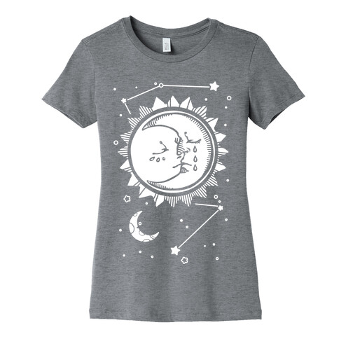 Sun and Moon Faces Womens T-Shirt